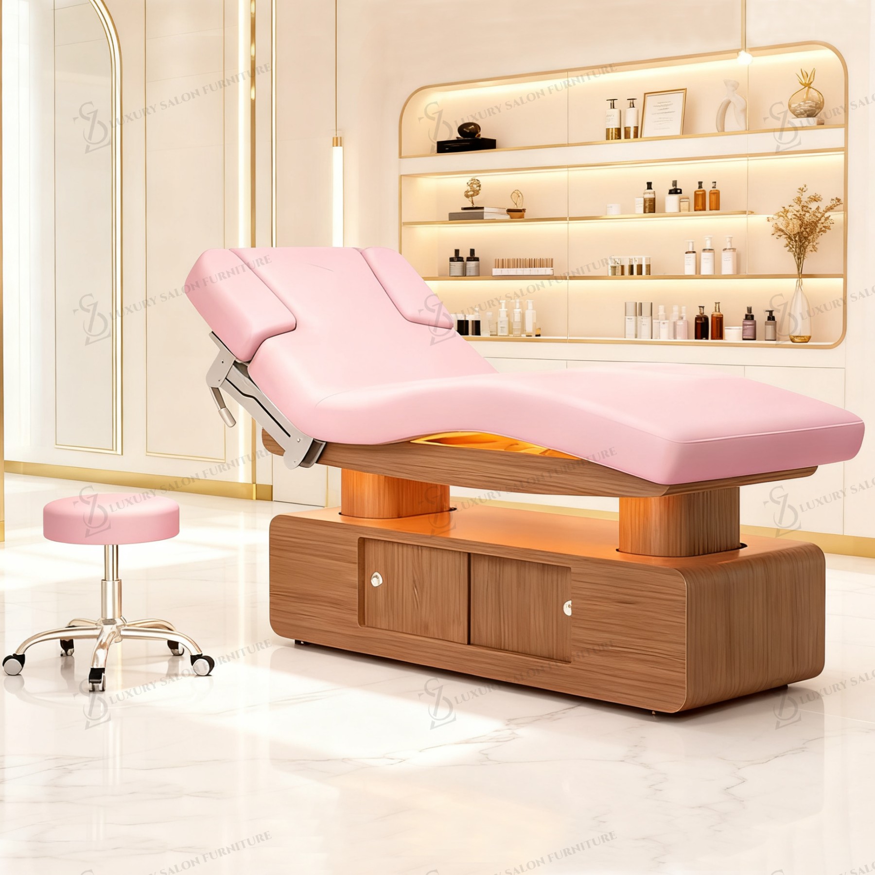 Wellness Spa With Massage - Luxury 3/4 Motors Pink Beauty Bed