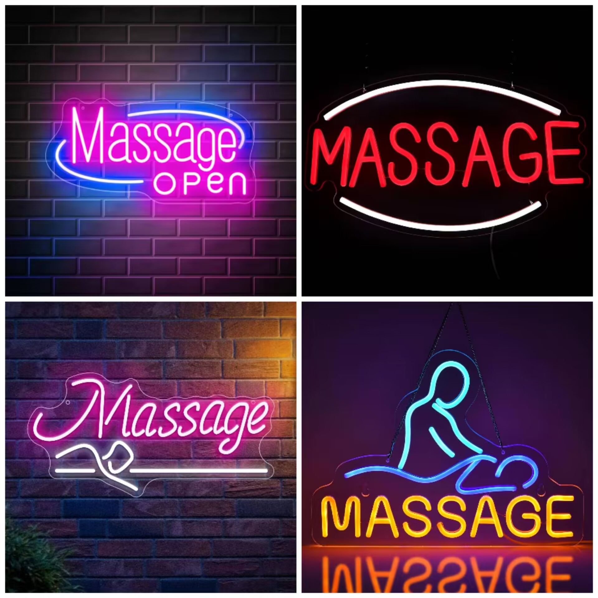 Massage Spa Open LED Neon Sign - Spa Wellness Center recension och pris