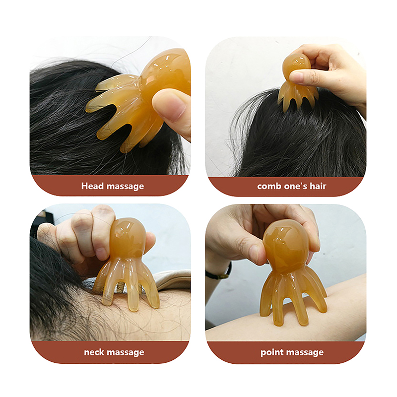 2Pcs Resin Octopus Comb Scalp  - Wellness Spa With Massage recension och pris