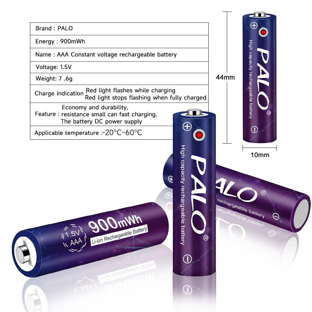 PALO 1.5V 900mWh Li-ion AAA Re - Epilator Wireless recension och pris